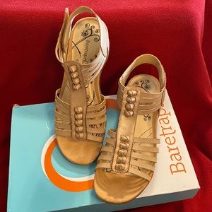 Baretrap tan leather sandals